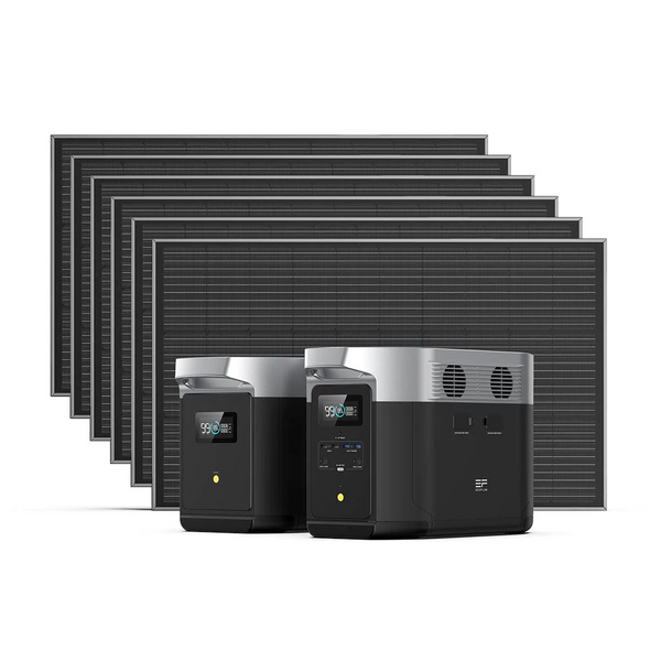 EcoFlow DELTA Max Portable Power Station + 6*100W Rigid Solar Panel + DELTA Max Smart Extra Battery