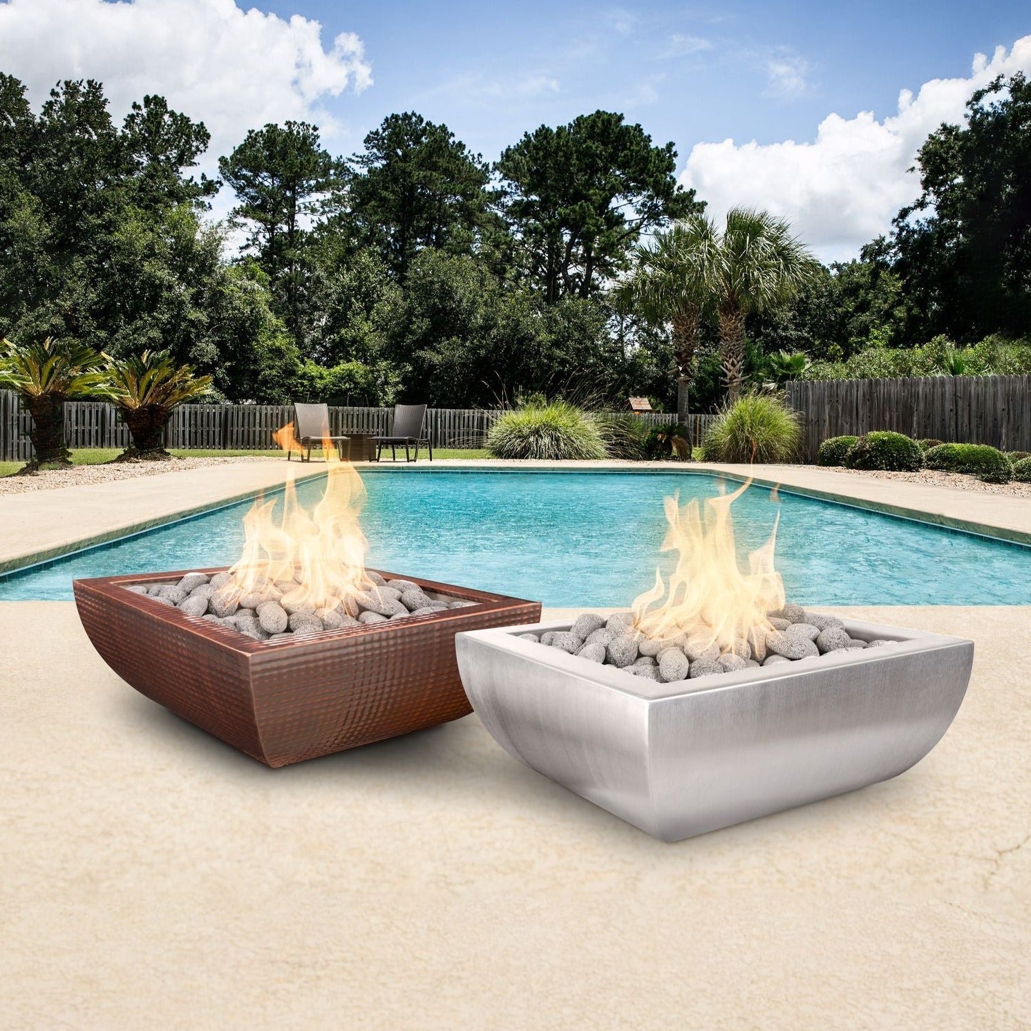 The Outdoor Plus Avalon Metal Fire Pit - 24″ Tall