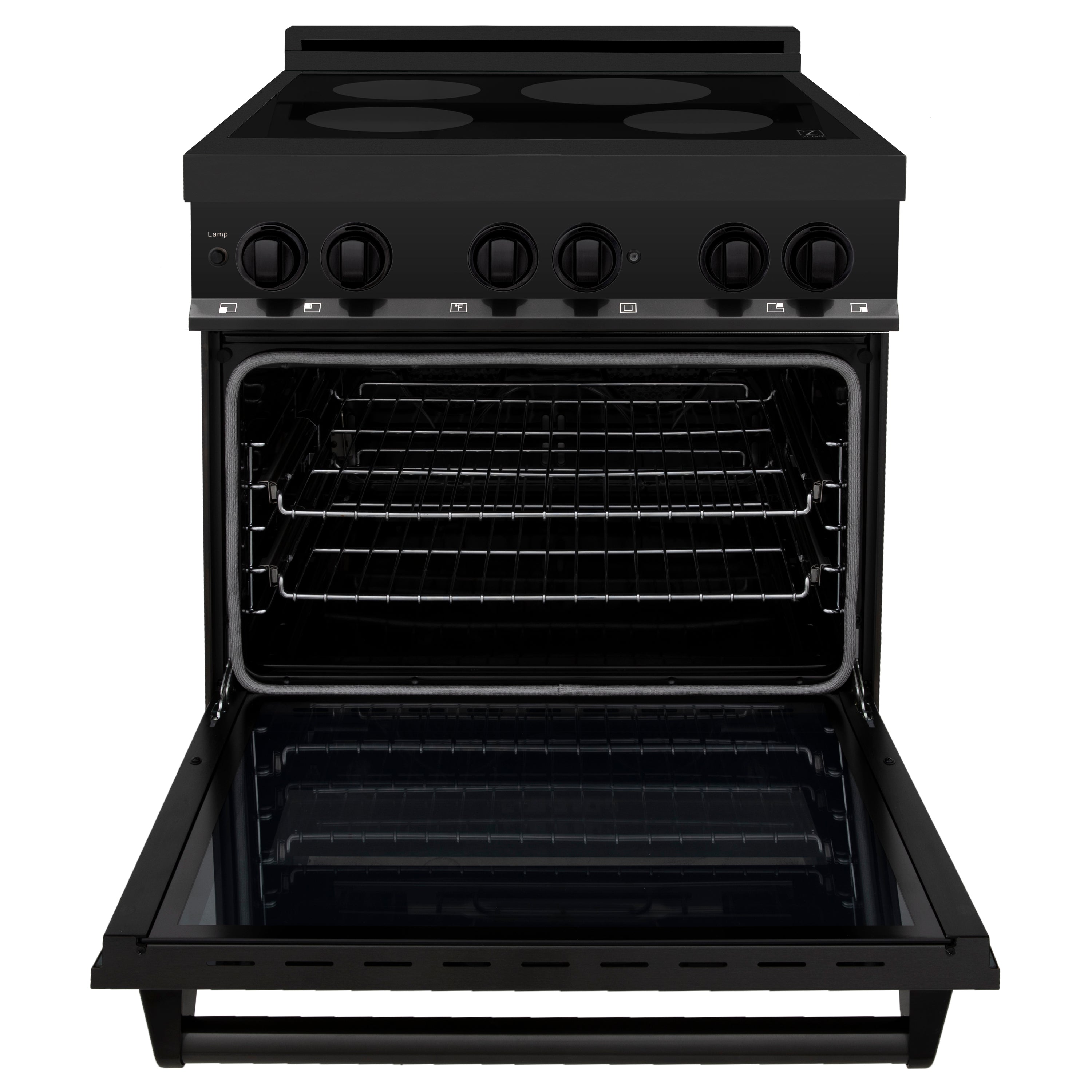 ZLINE Induction Range with a 4 Element Stove and Electric Oven in Black Stainless Steel (RAIND-BS)