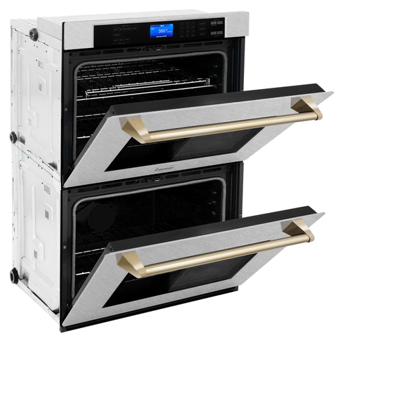 ZLINE 30" Autograph Edition Double Wall Oven with Self Clean and True Convection in DuraSnow Stainless Steel (AWDSZ-30)