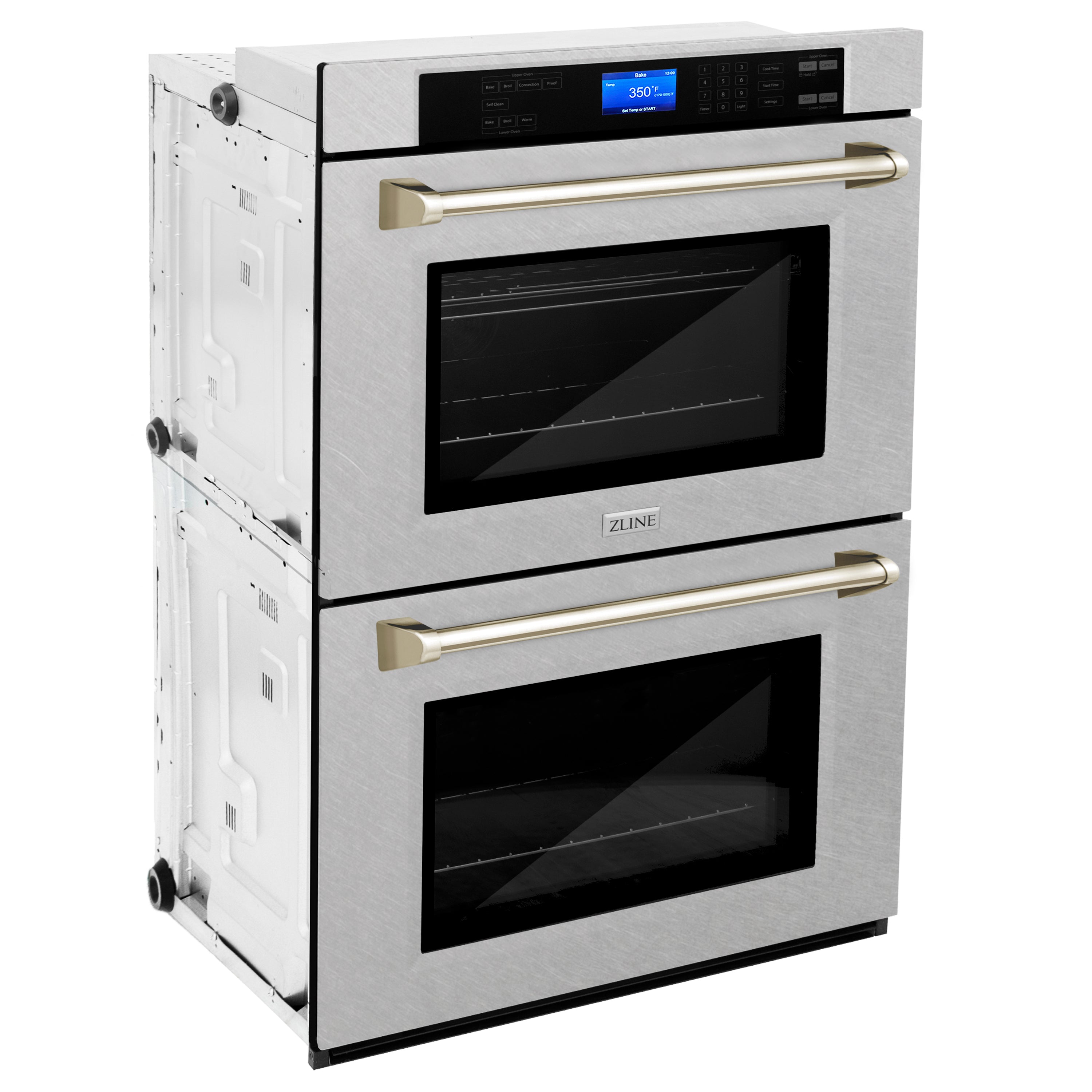 ZLINE 30" Autograph Edition Double Wall Oven with Self Clean and True Convection in DuraSnow Stainless Steel (AWDSZ-30)