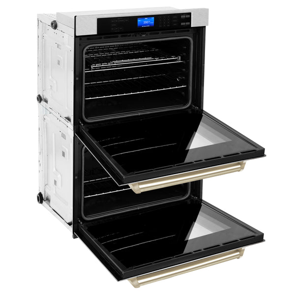 ZLINE 30" Autograph Edition Double Wall Oven with Self Clean and True Convection in DuraSnow Stainless Steel (AWDSZ-30)