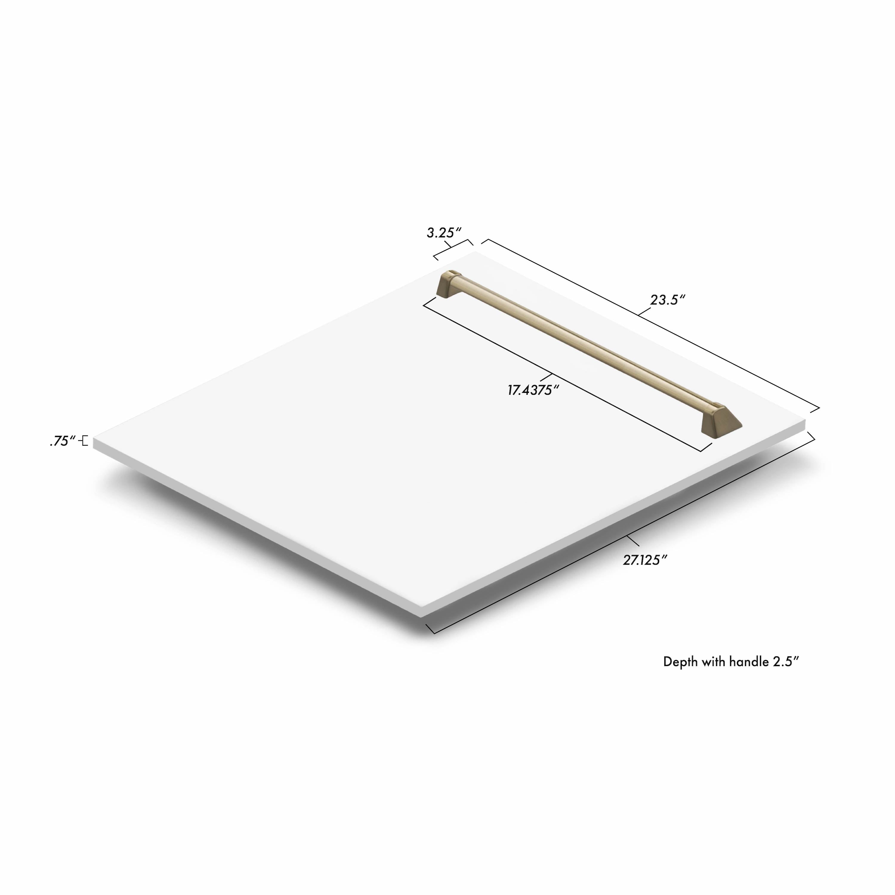 ZLINE 24 in. Autograph Edition Tallac Dishwasher Panel with Champagne Bronze Handle and Color Options (DPVZ-24-CB)