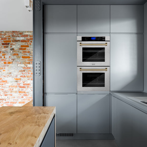 ZLINE 30" Autograph Edition Double Wall Oven with Self Clean and True Convection in DuraSnow Stainless Steel (AWDSZ-30)