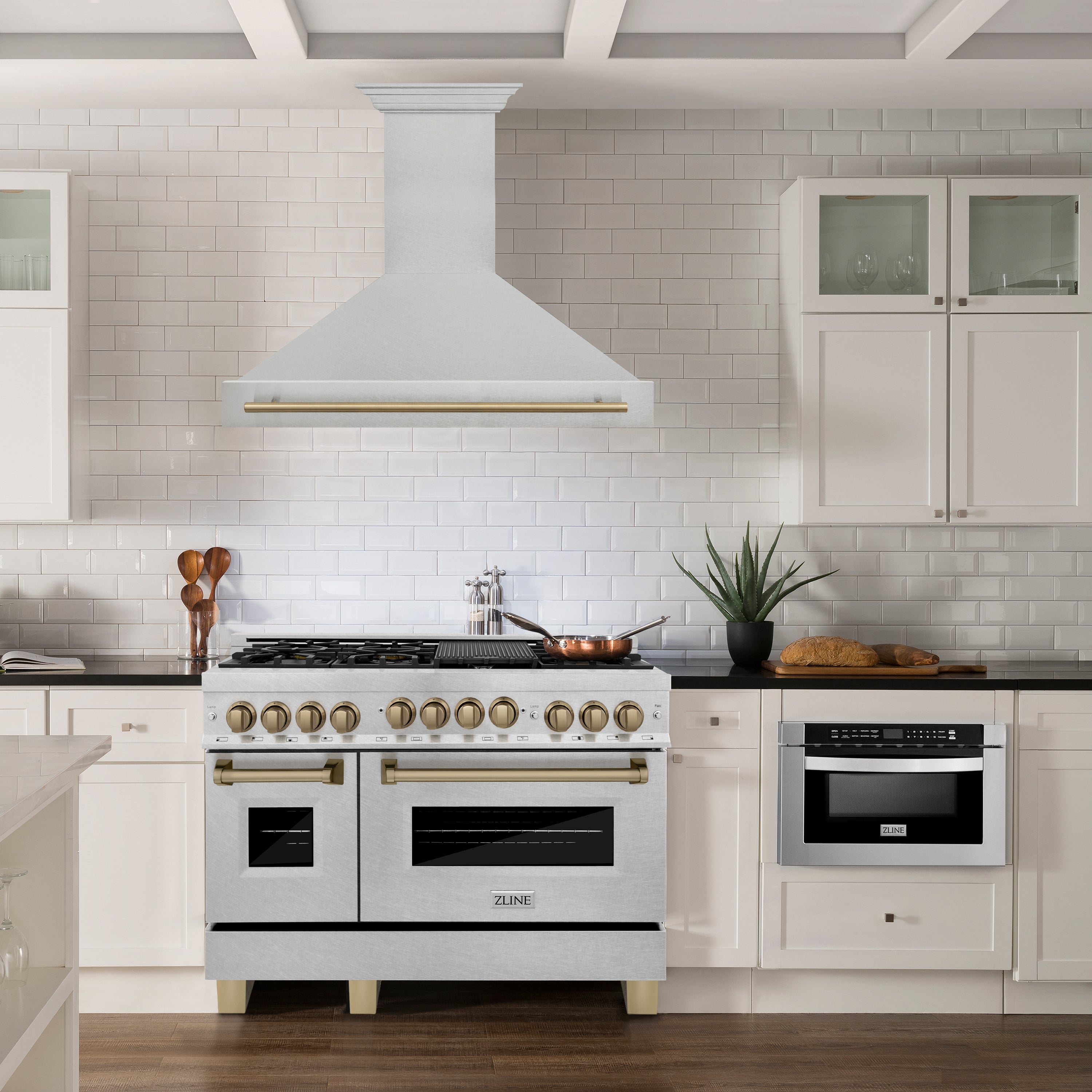 48 in. ZLINE Autograph Edition DuraSnow Stainless Steel Range Hood with DuraSnow Stainless Steel Shell (8654SNZ-48)