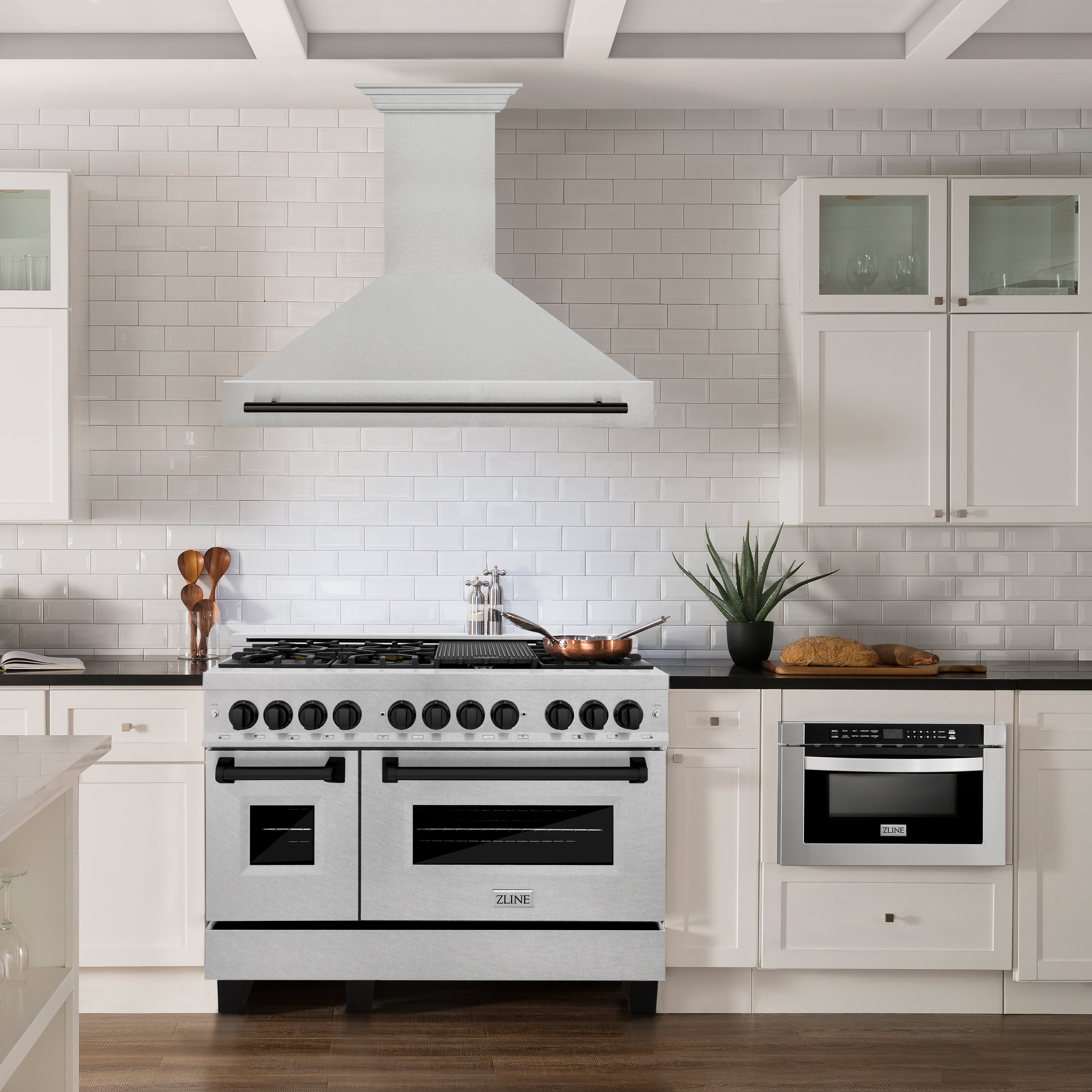 48 in. ZLINE Autograph Edition DuraSnow Stainless Steel Range Hood with DuraSnow Stainless Steel Shell (8654SNZ-48)