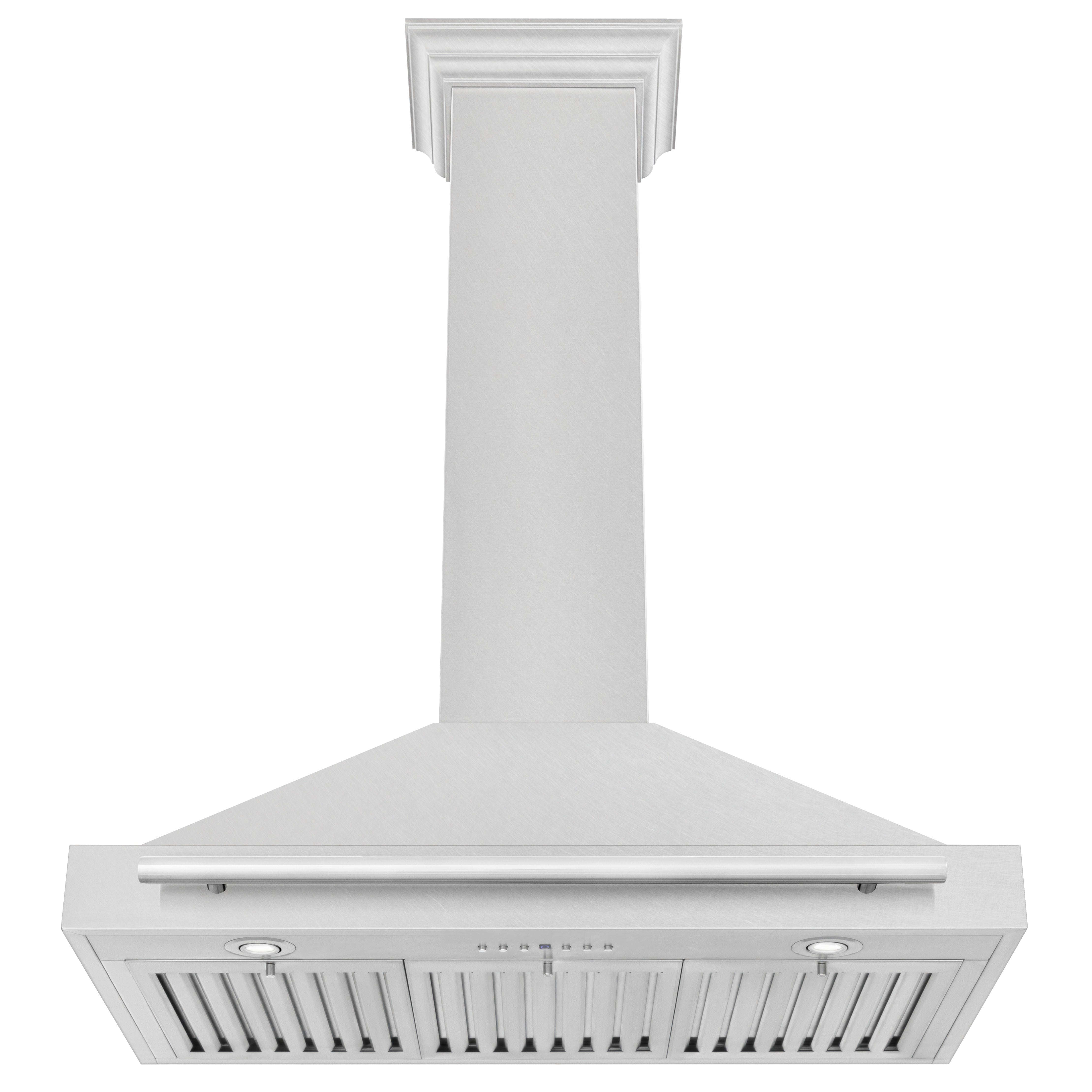 ZLINE 36 in. DuraSnow Stainless Steel Range Hood with Colored Shell Options and Stainless Steel Handle (KB4SNX-36)
