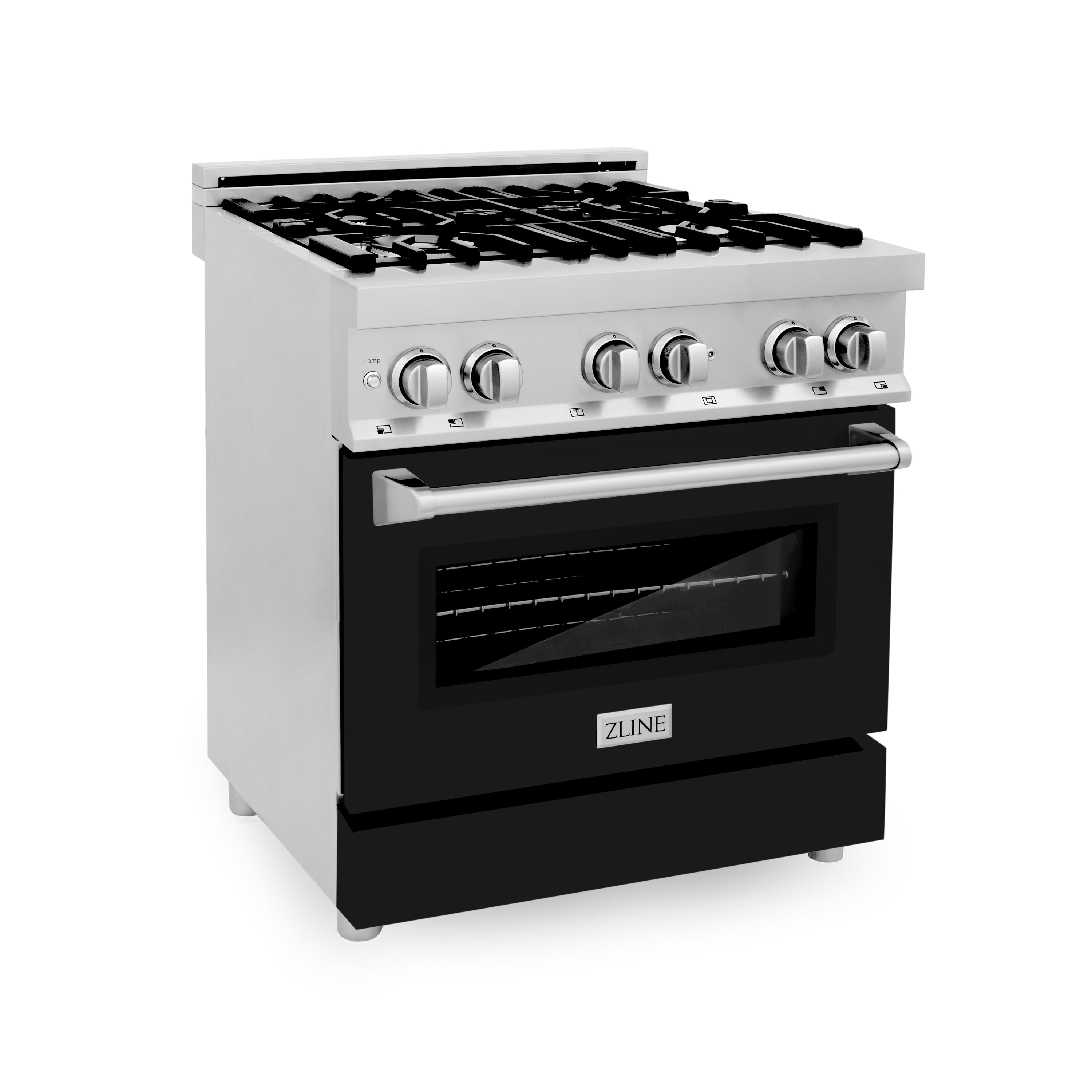 ZLINE 30" 4.0 cu. ft. Dual Fuel Range with Gas Stove and Electric Oven in Stainless Steel with Color Door Options (RA30)