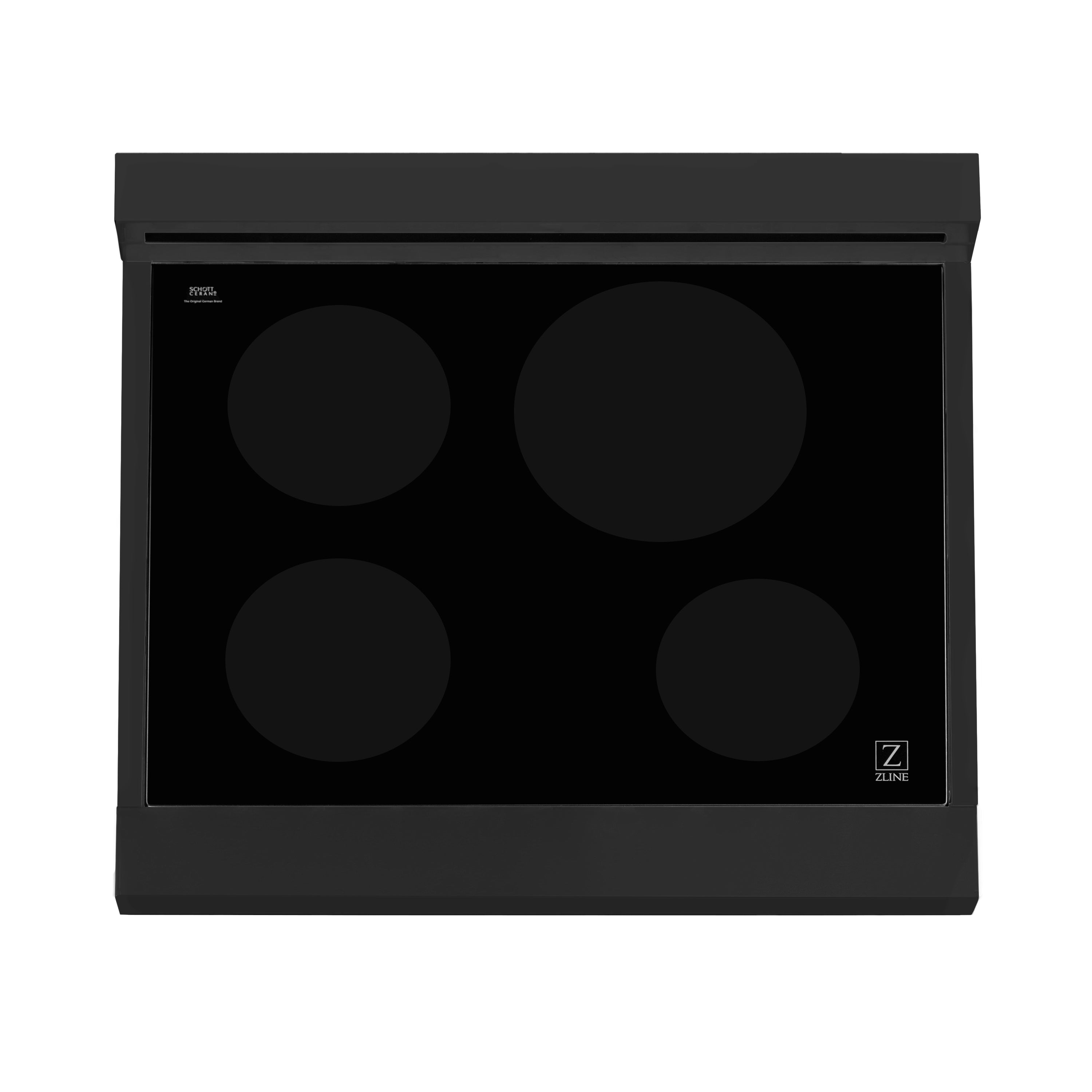ZLINE Induction Range with a 4 Element Stove and Electric Oven in Black Stainless Steel (RAIND-BS)