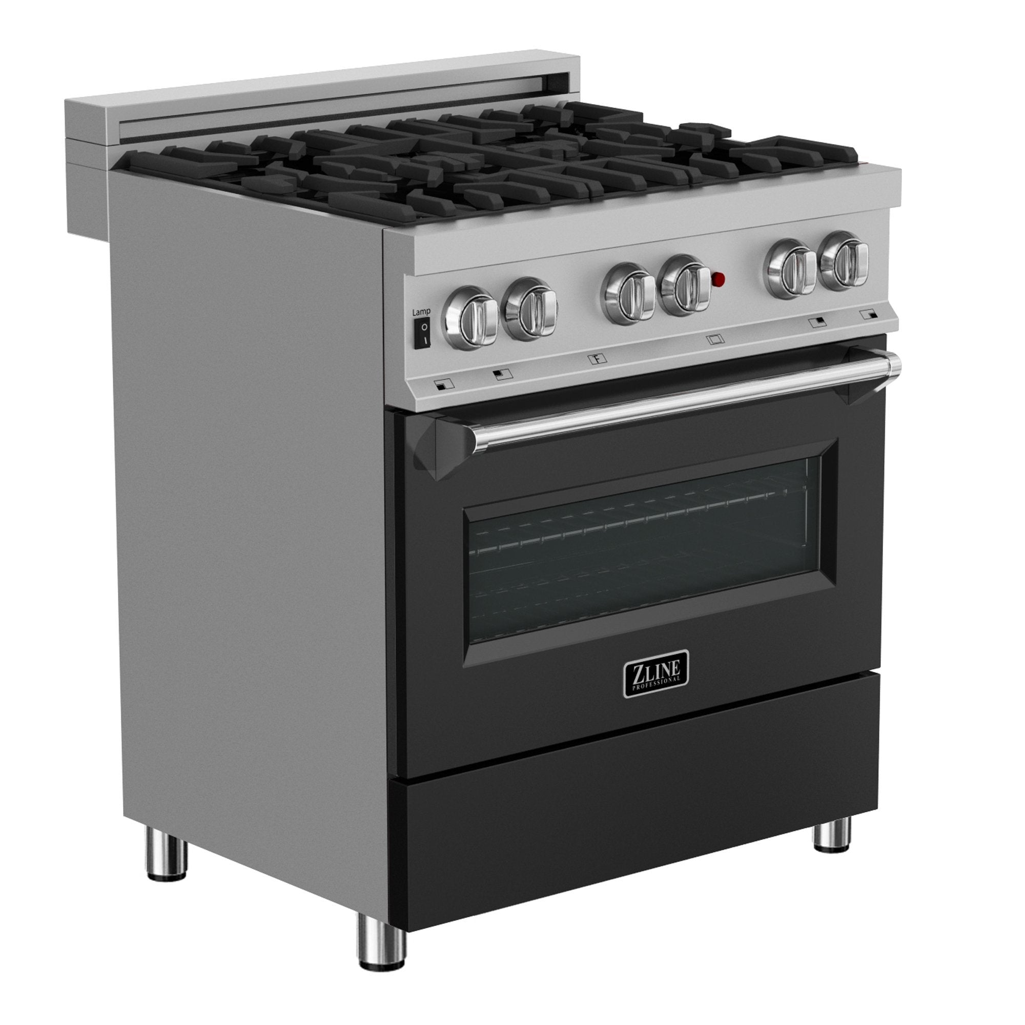 ZLINE 30" 4.0 cu. ft. Dual Fuel Range with Gas Stove and Electric Oven in DuraSnow® Stainless Steel with Color Door Options (RAS-SN-30)
