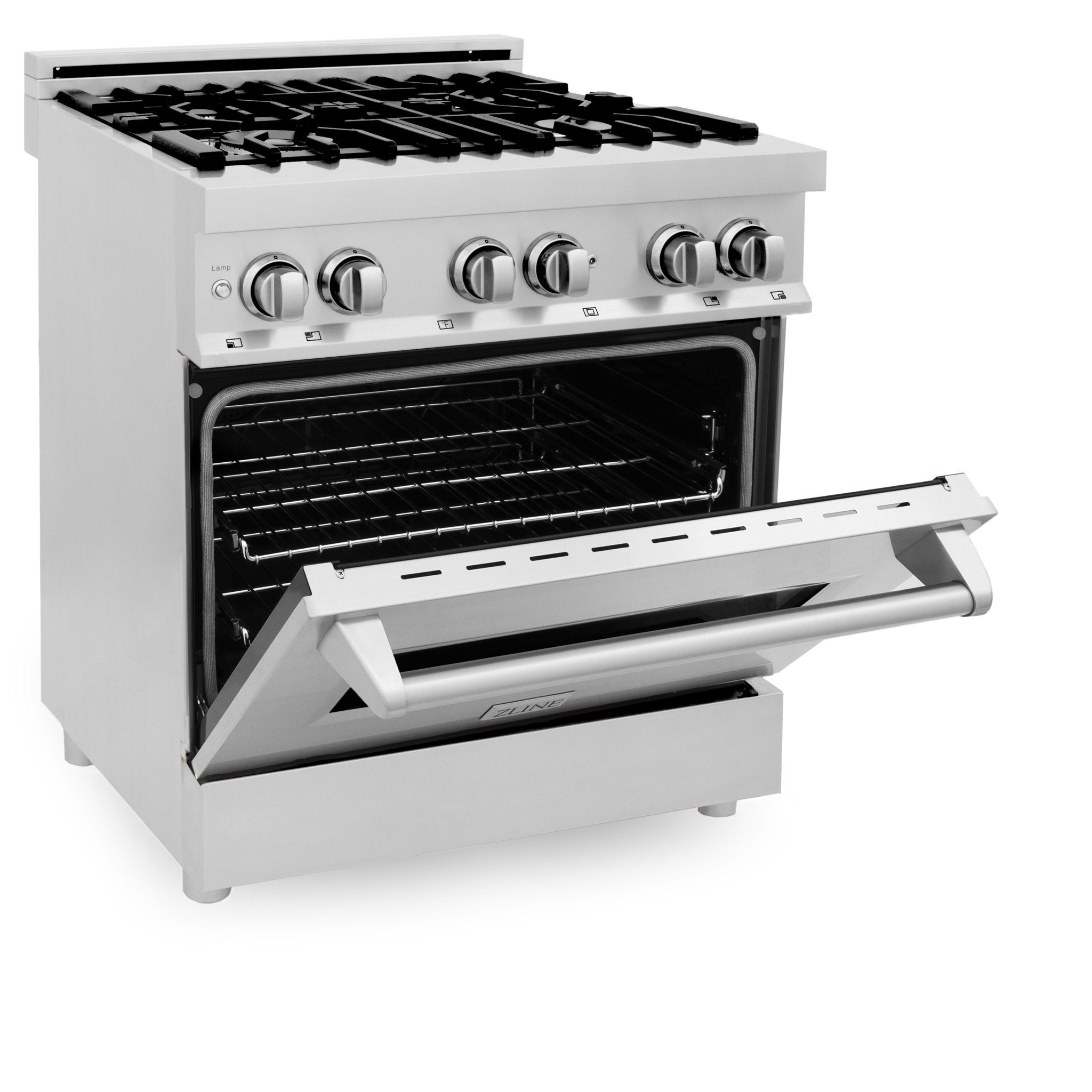 ZLINE 30" 4.0 cu. ft. Dual Fuel Range with Gas Stove and Electric Oven in Stainless Steel with Color Door Options (RA30)