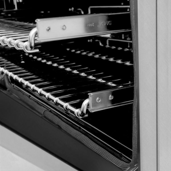 ZLINE 36" Professional Dual Fuel Range in DuraSnow® Stainless Steel with Color Door Options (RAS-SN-36)