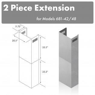 ZLINE 71" Extended Chimney (2PCEXT-681-42/48)