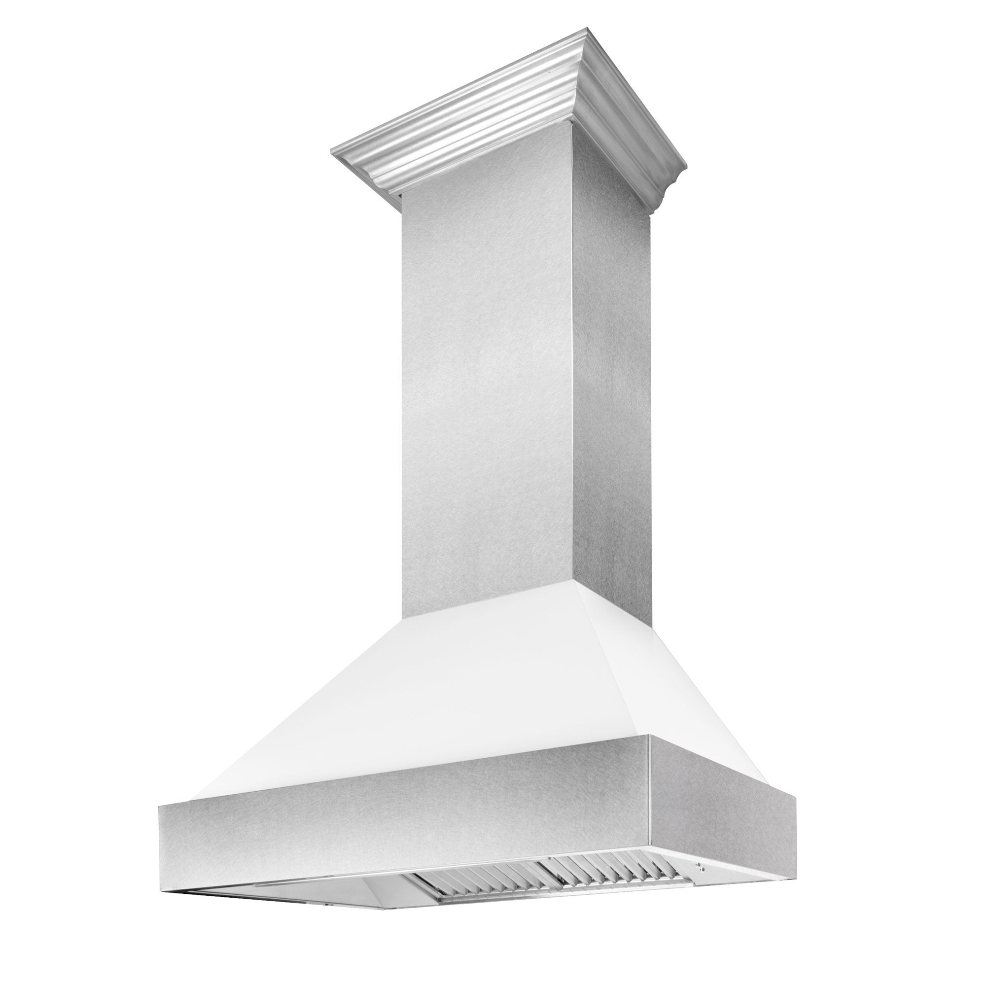 ZLINE DuraSnow® Stainless Steel Range Hood With White Matte Shell (8654WM)